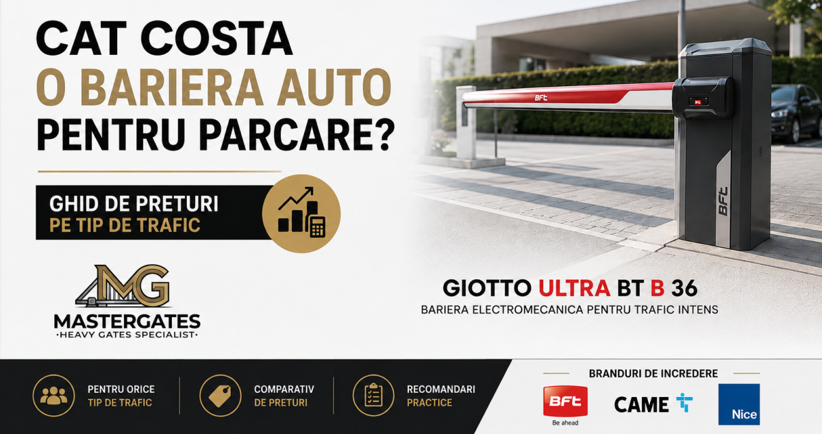 Cat costa o bariera auto pentru parcare - ghid de preturi pe tip de trafic