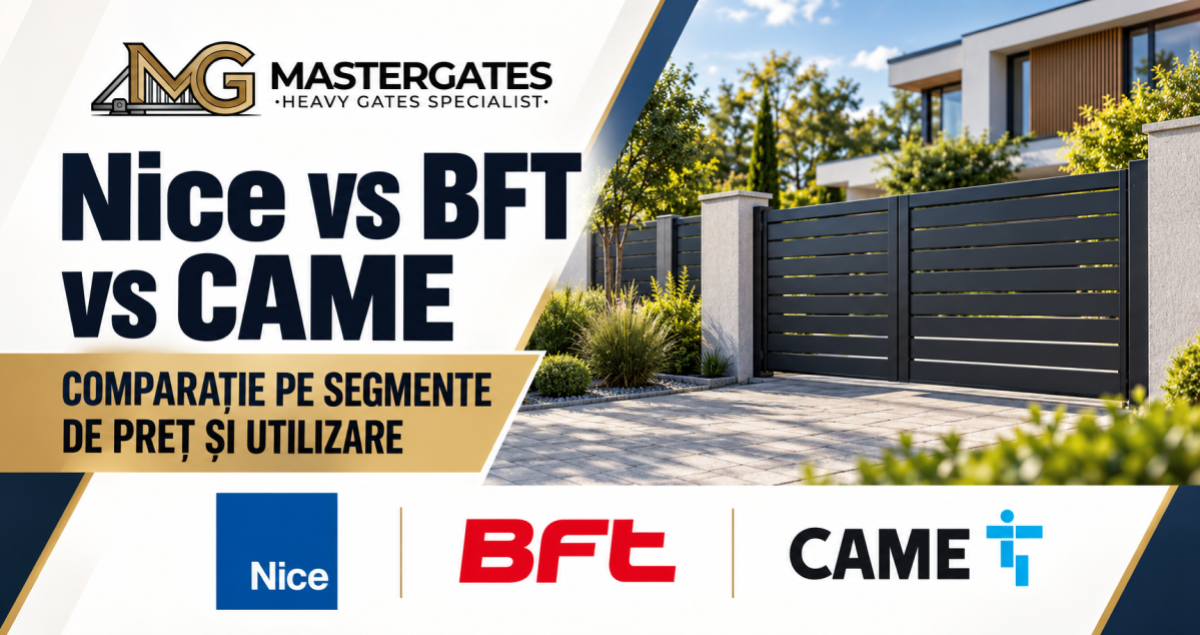 Nice vs BFT vs CAME: ce alegi, pe segmente de pret