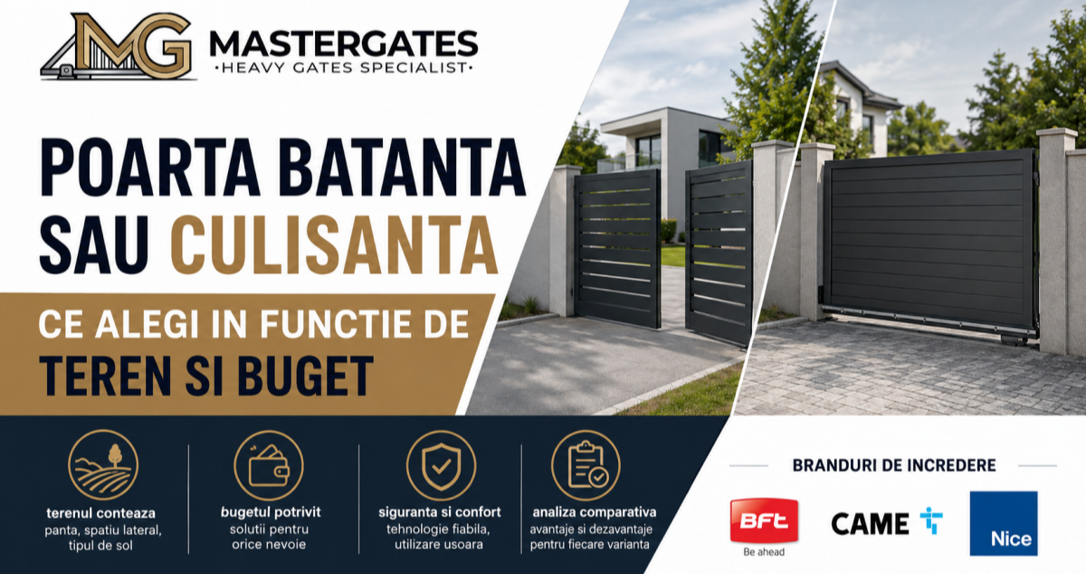 Poarta batanta sau culisanta - ce alegi in functie de teren si buget