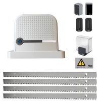 Kit automatizare poarta culisanta max. 800 kg, 4 metri cremaliera zincata, NICE Robus 800, RBS800BDKCE