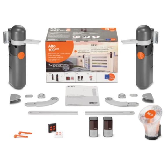 Kit automatizare porti batante, 2x1.6m, Nice Home ALTO100