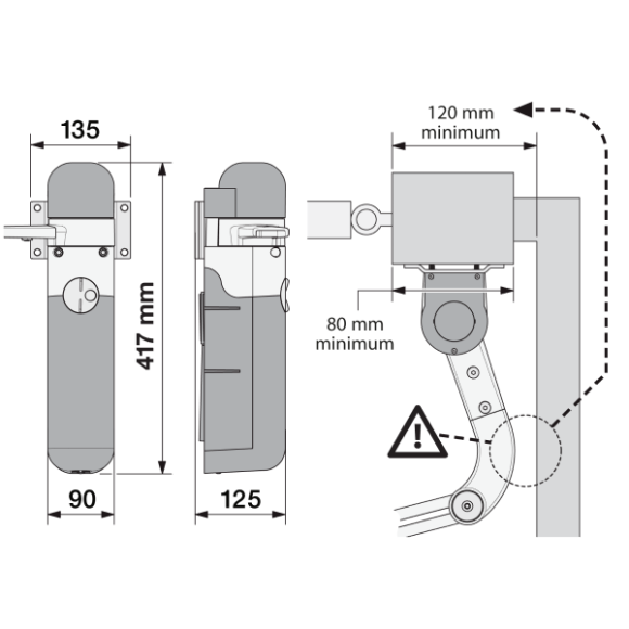 Kit automatizare porti batante, 2x1.6m, Nice Home ALTO100
