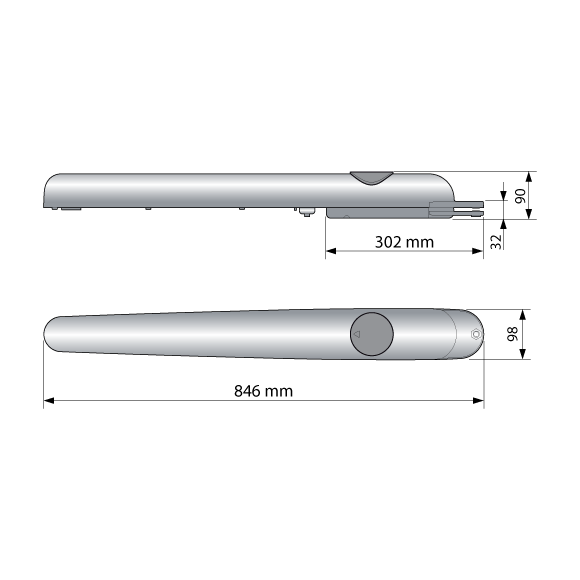 Kit automatizare porti batante, 2x4,5m, Nice Home ARIA 400