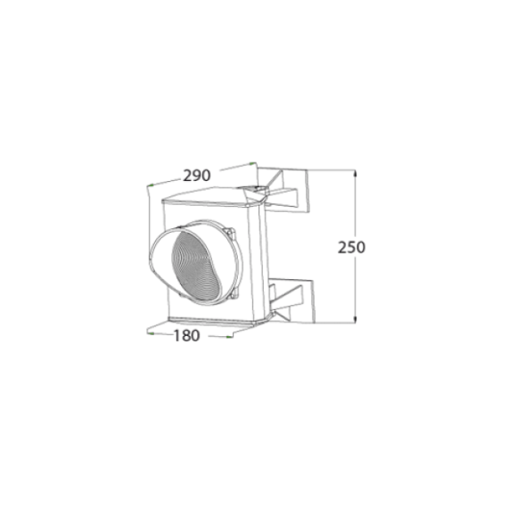 Semafor cu un modul bicolor (rosu, verde), 24V, MGASF50L1RV