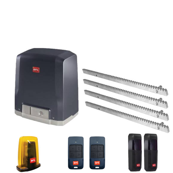 Kit automatizare poarta culisanta max.600Kg, BFT Deimos BT KIT A600 + 4 cremaliere zincate