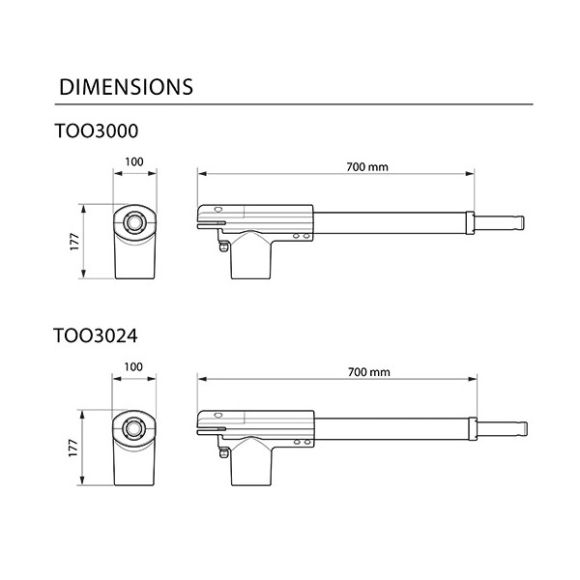 Kit automatizare porti batante 2x3m Nice TOO3000BDKCE-MG
