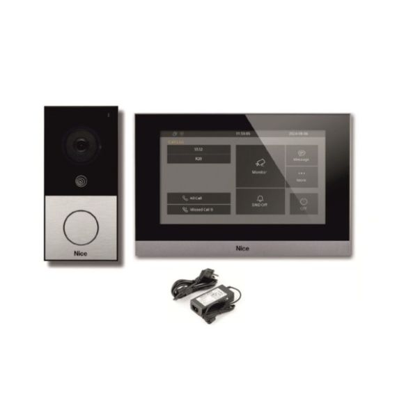 Pachet interfonie NICE MyBell, kit videointerfon cu doua fire