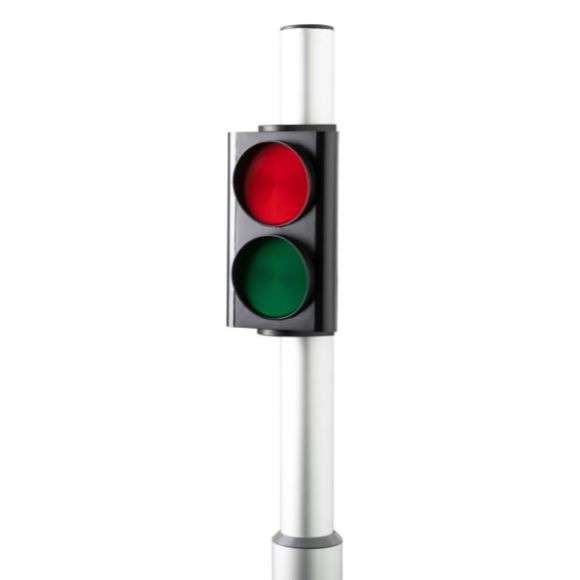 Semafor bicolor rosu-verde cu suport de perete, ERA80, 24V, MGASFERA80