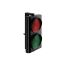 Pachet doua semafoare bicolore rosu-verde 24V cu suport de perete si centrala de comanda 230V